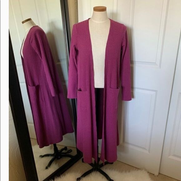 Lularoe Ribbed Sarah Open Front Duster Cardigan Sweater Size  Small - Picture 1 of 5